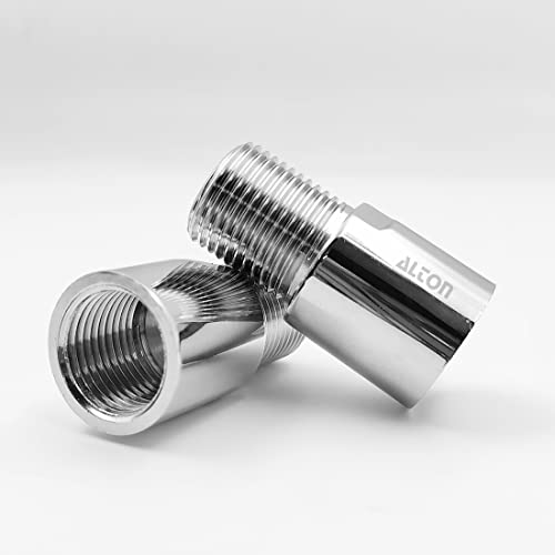 Image of ALTON ALD320, Brass 2-INCH Extension Nipple, 2-Piece (Silver)