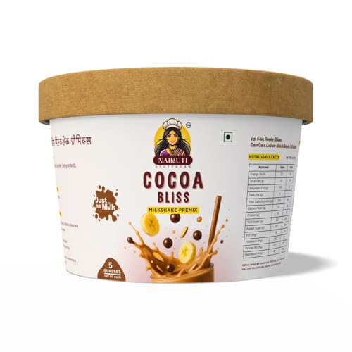 Image of Nairuti Vyutpadan Cocoa Bliss Premix 150g | Made with Real Cocoa Beans | Chocolate Flavoured Beverage Base | Ready in Minutes | Enjoy Hot or Cold | Smooth & Rich Taste