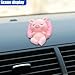 ZIMISI Cute Pig Car Dashboard Decorations, Funny Rear View Mirror Accessories, Mini Car Decorations for Women, Vehicle Dashboard Ornament Accessories for Home, Office (Pig)
