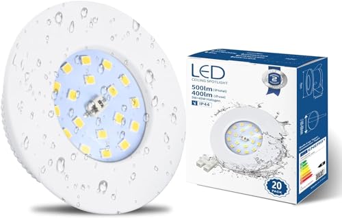 Foco empotrable LED HiBay de bajo consumo con diseño extraplano blanco neutro IP44