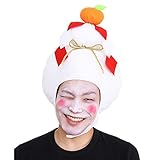 クリアストーン(Clearstone) コスプレ ハロウィン 正月 かぶりもの 鏡餅ハット ユニセックス ホワイト