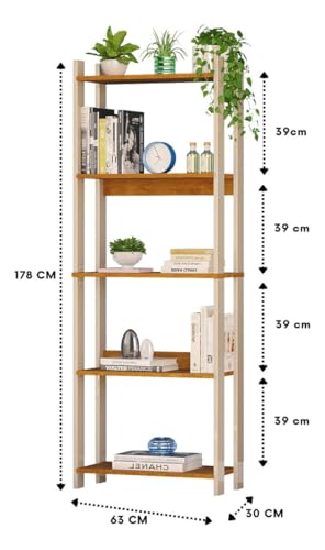 Organizador Estante Livreiro Estilo Industrial Prateleira para Decoração Ambientes Livros Bolsas Sap