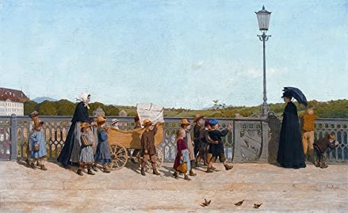 Peinture Moderne École des tout petits Albert sur Toile pour Décorer un Grand Mur de Salon