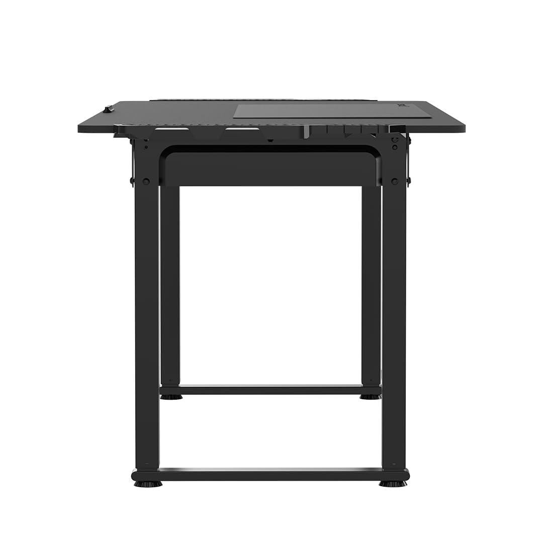 ULTRADESK Uplift V2 Schreibtisch für Spieler Gaming Tisch Stahlkonstruktion, Platz für DREI Monitore, Elektrische Höheneinstellung, mit RGB-LED, Inklusive Zubehör, 176 x 75 cm, Schwarz