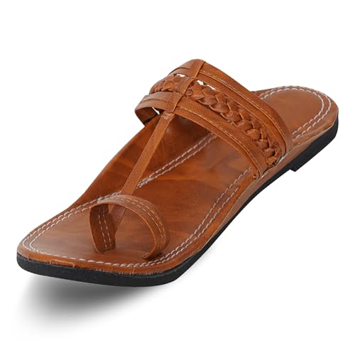 Image of DFR Ethnic Sandals For Boys Men, Comfortable Men's Rajasthani Slipper Chappals