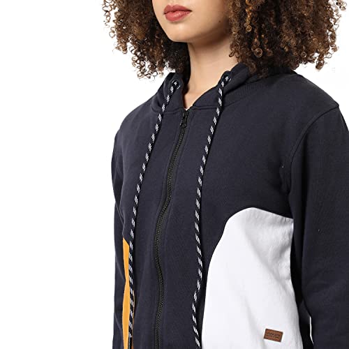 Image of PINACOLADA Women Cotton Zipper Sweatshirt Relaxed Fit for Casual Wear | Full Sleeves | Stylish Sweatshirt Crafted with Comfort Fit and High Performance for Everyday Wear
