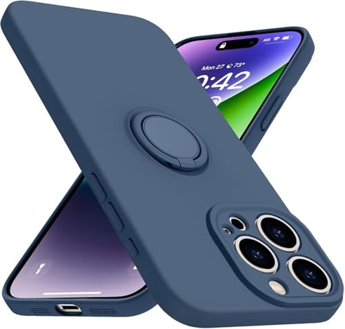 Gosento For iPhone 16 Pro �P�[�X �����O�t�� iPhone 16 Pro �����O �X�}�z�P�[�X �g�уX�g���b�v �X�}�z�����O ���킢�� �X�}�z �o���J�[�����O �X�}�z�J�o�[ �A�C�t�H��16 Pro �J�o�[ (�l�C�r�[)