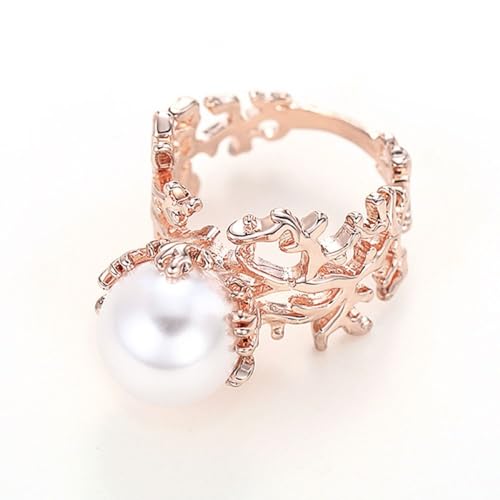 925 Sterling Silver Shining Pearl ring hollow coral ring Wedding ring Engagement ring CZ ring Emerald cut rings Diamond Rings Women jewelry rings statement3