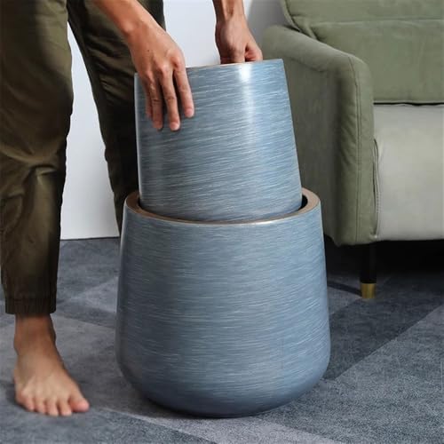Pots de plantes de bureau gris drainage efficace contre excès d'eau - 4