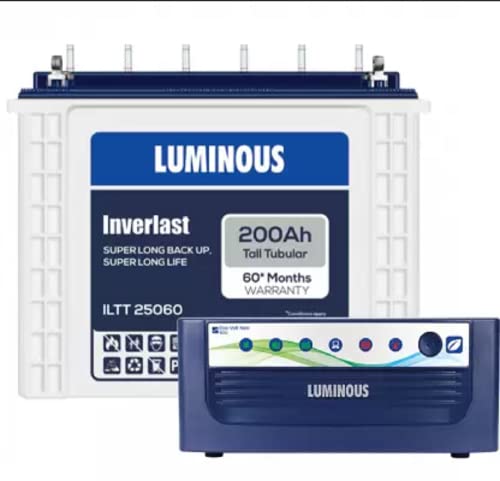 LUMINOUS Inverlast ILTT 25060 200Ah Tall Tubular Battery with Eco Volt ...