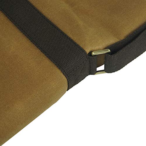 Tas Trost Portable 52Inch Padded Shotgun Case Magazine Storage , Leather And Cotton Canvas Shotgun Gun Carry Bag Adjustable With Handle (Khaki) #TOP6