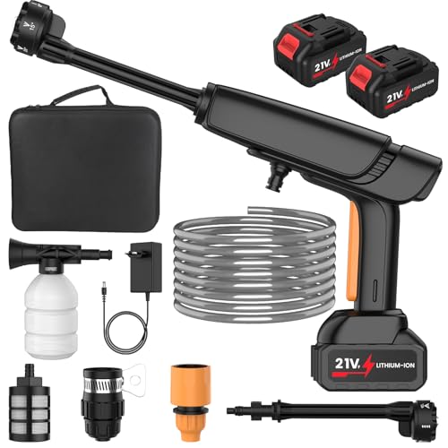 Idropulitrice a Batteria 50 Bar, Idropulitrice Portatile con 2 x 3.0