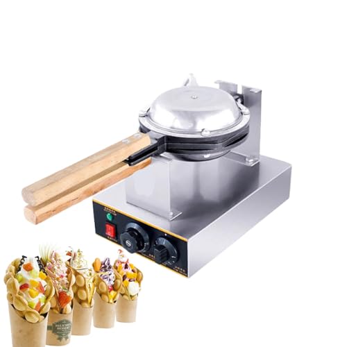 Gaufrier Rotatif électrique Gaufrier Double Tête, Machine à Gaufres Bulles En Acier Inoxydable, Antiadhésive Et Chauffe Rapide Pour Street Food Et Restauration(Single pot)