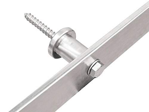 Kinmade Stainless Steel J-Shape Basic Contemporary Sliding Barn Door Hardware Kit Single Door 10Ft-Track (1525Mm) One-Door Hardware Kit #TOP2