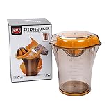 LEEBEI Exprimidor manual de cítricos, extractor manual de zumo de naranja limón, exprimidor manual de frutas, extrusor de naranja equipado con dos cabezales de exprimidor