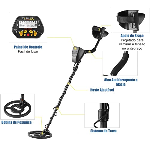 Detector de Metais Automático Alta Sensibilidade Ouro Prata e Bronze Md3028 Tianxun