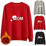 Zilosconcy Weihnachtsanzug Herren Kuschelig Lang Nachtwäsche Set Warm Zweiteilige Trousers Baby Strampler Jumpsuit Top Family Weihnachts Weihnachtsbaum Druck Unterwäsche Schlafshirt Mutter