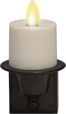 Luminara Debossed Hearts Flameless Pillar Candle - Metallic Red With Flickering Flame Effect For Valentine's Day