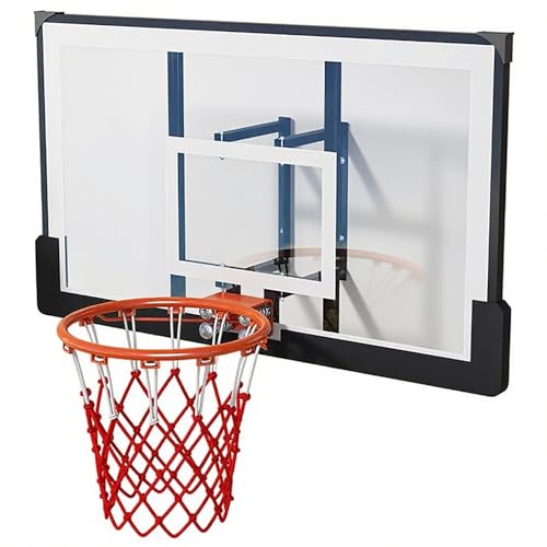 Basketball Hoop Outdoor, Wall-Mounted Basketball Hoop, with PC Backboard, Space-Saving Design, for Indoor & Outdoor Use(55.1x35.4in/140x90cm)