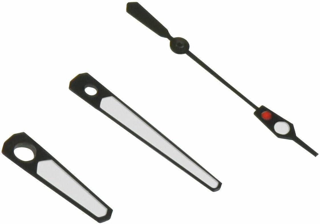 Ewatchparts mm300 Marine Master Watch Mod Hands Compatible With Seiko SKX SRP 7S26 NH35 NH36 Black With Red