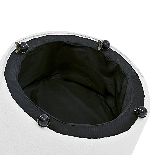 Velvet Upholstered Swivel Chair for Living Room,Comfy Corner Chair with Button Tufted Design and Movable Wheels, Including 3 Pillows (Black) - Thumbnail 5