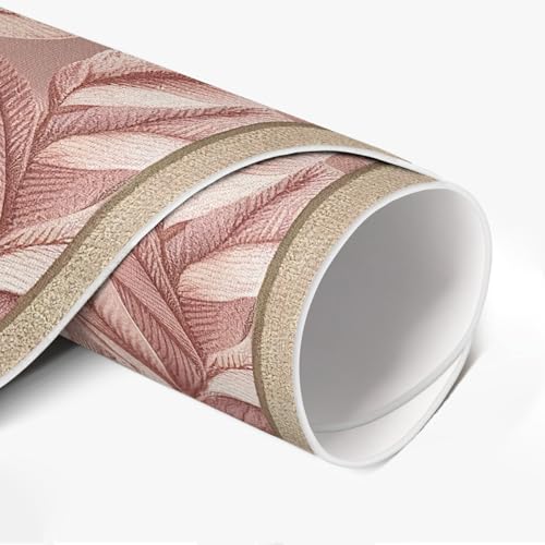 Tapis vinyle maison deco feuilles pastel pour salon et chambre