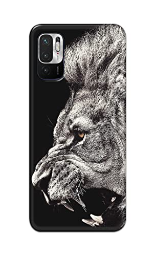 Image of Roaring Lion Hard Back Case Cover for Redmi Note 10T 5G, Poco M3 Pro 5G, Redmi Note 10 5G Back Cover -(J5) VNS2225
