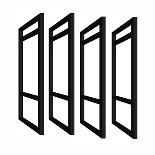 Suporte Estilo Industrial P/Prateleira Parede Preto 4pçs