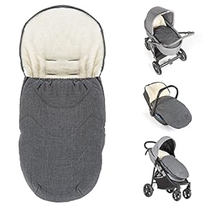 Zamboo Universal Fußsack für Babyschale, Kinderwagen Wanne und Buggy - 2in1 Winterfußsack und Sitzauflage aus…