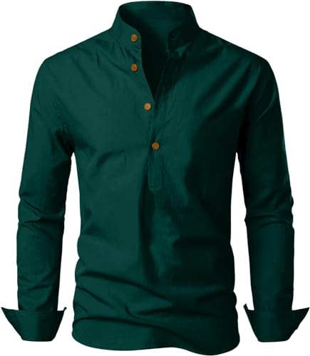 Image of Men's Kurta || Chinese Collar Long Sleeves || Straight Hip Length Kurtas || Short Kurta for Men || for Festival || Function || Occasion Wear Fancy Kurta for || Best Gifts for Mens