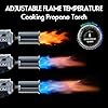Powerful Propane Torch Gun, Adjustable Flame Thrower Gun, Kitchen Torch Culinary Torch Sous Vide, Weed Burner Torch, Charcoal Lighter, Gifts for Menr(Tank Not Included) (Silver) #3
