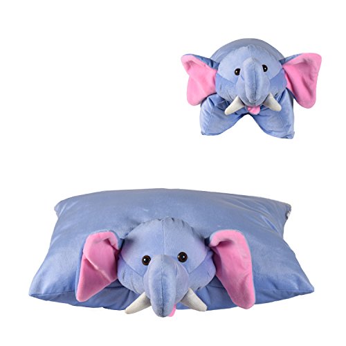 Image of Ultra Cute Animal Folding Cushion Soft Toy, 18 x 13 inches (Elephant)