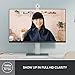 Logitech Brio 300 Full HD Webcam with Privacy Shutter, Noise Reduction Microphone, USB-C, certified for Zoom, Microsoft Teams, Google Meet, Auto Light Correction - Off White