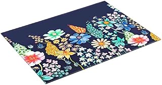 Blue Glass Chopping Board - Toughened Glass Worktop Saver Non Slip - Kitchen Worktop Protector Board - Great for Protecting Work Surfaces or Tabletop - Elsie's Garden Midnight Blue Design