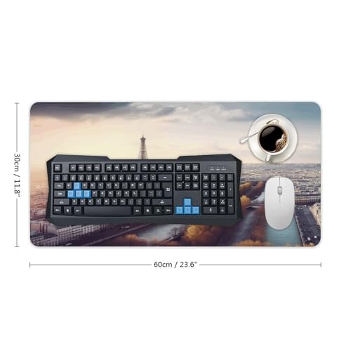 Pad gamer grande de caucho con diseño París 60x30 cm miniatura 2