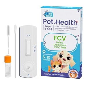 Testkit für die Gesundheit von Haustieren – (FCV) Test auf felines Calicivirus – 9 Krankheitstests für Hunde und Katzen | Schnelle, genaue Erkennung häufiger Haustierkrankheiten