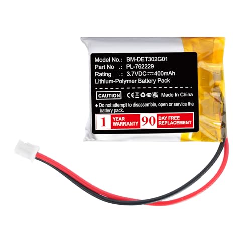 SHINEAR Battery Replacement for Educator ET-300Receiver TransmitterET-302-LTransmitter ET-300TSTransmitter ET-302-LReceiver ET-300Transmitter ET-302Receiver V2015-E05 PL-762229 400mAh