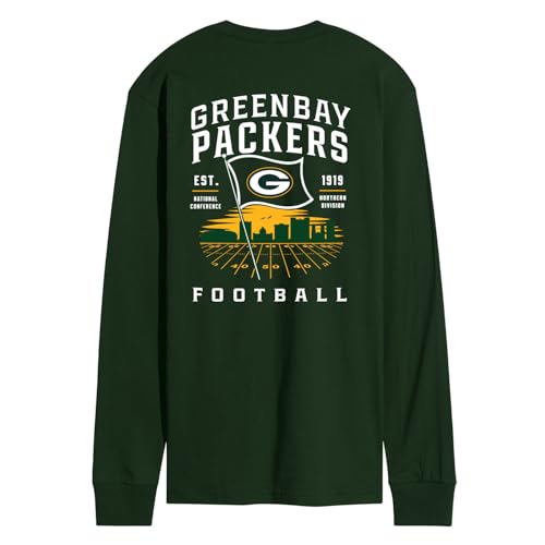 Junk Food NFL - Green Bay Packers Field Flag Adult LS T-Shirt by Junk Food - Used condition - Image 2