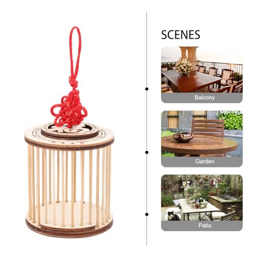 Image of POPETPOP Hanging Bamboo Cricket Cage Portable Grasshoppers Cage Small Insects Storage for Home Reusable Mesh for Nature Study 3.54 X 3.14 X 3.14 in 1 Pack