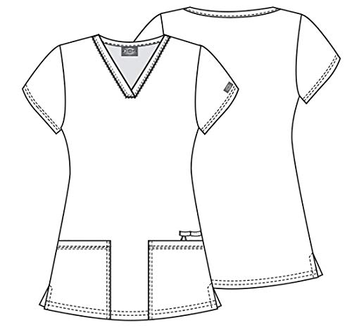 Image of Dickies EDS Signature Scrubs Tops for Women V-Neck Modern Classic Fit