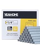 YEAHOME Light Duty Staples for Staple Gun, 3000 Counts 1/4-Inch JT21 Staples Standard Refill for Stapler, Suit for Upholstery, Crafts, General Repairs