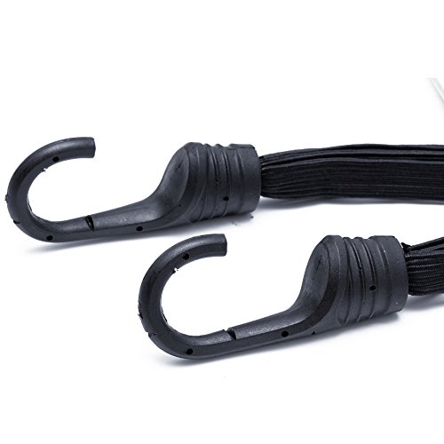 Kangnice Retractable Elastic Rope Strap for Motorcycle Helmet Luggage, 2 Hooks - Thumbnail 5