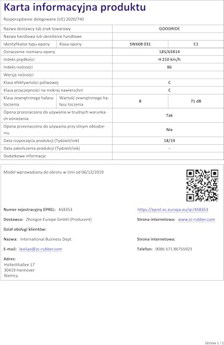 GOODRIDE - 185/65 R14 TL 86H SW608 SNOWMASTER M+S 3PMSF - Winterreifen