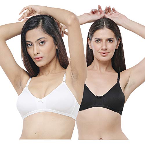 Image of Daisy DEE Women's Cotton Seamless Non-Padded Full Coverage Wire Free Low Neck Bra - Prima