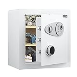 SECUSTAR Security Biometric Fingerprint Safe, Steel Lock Box Safe High-End Closet Safe for Home / Office / Hotel, Secure Handgun, Ammo,Documents, Jewelry, Medicine,Cigar and More Valuables.