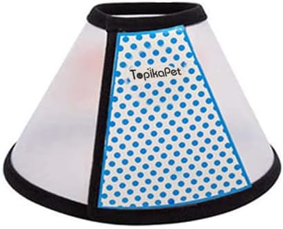TopikaPet - 5-Size Dog Cone Collar, Adjustable Pet Recovery Elizabeth Cone