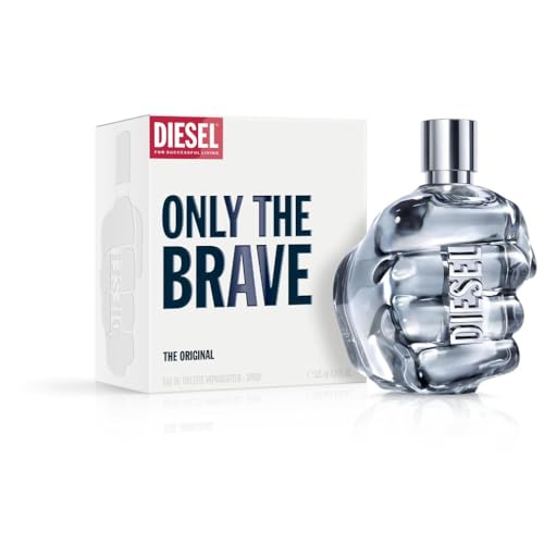 DIESEL Only The Brave EDT 125 ml, Combinación distintiva de Limón Fresco, Romero Aromático y Sensual Madera de Ámbar, El emblema de fuerza y audacia