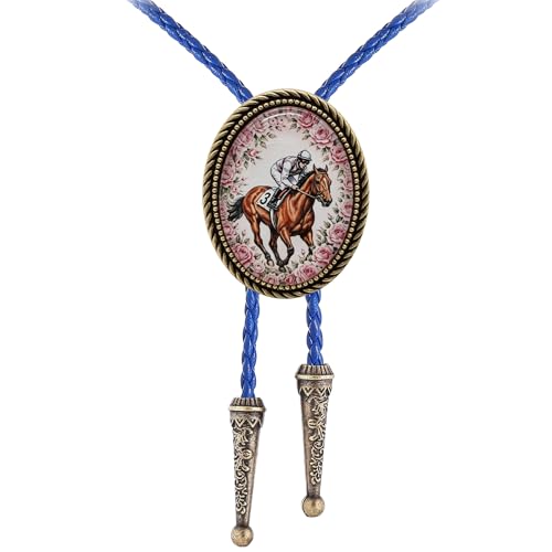 Image of Jeilwiy Bolo Tie for Men Western Cowboy Gothic Bolo Tie Necklace Halloween | Glow in Dark Bolo Tie for Men Women, 3D Halloween Bolo Tie, Gothic Western Ties, String Ties for Men Rodeo Leather Necktie