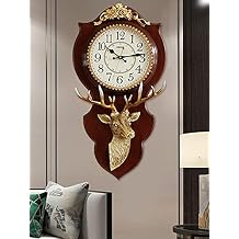 Home Metal Wall Decor, Wall Clock for Living Room Decor, Wall Clock, Wood Retro Classic Art Wall Clocks
