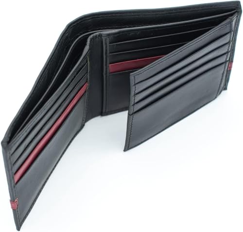 Mens Bifold Wallets RFID Safe Leather Billfold And Multiple Card Slots, Wallet For Men Leather Mens Wallet3